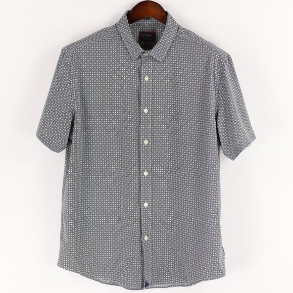 UNTUCKit Other - UNTUCKit Kamari Performance Button Front Shirt Mens Large Blue Geometric Nylon